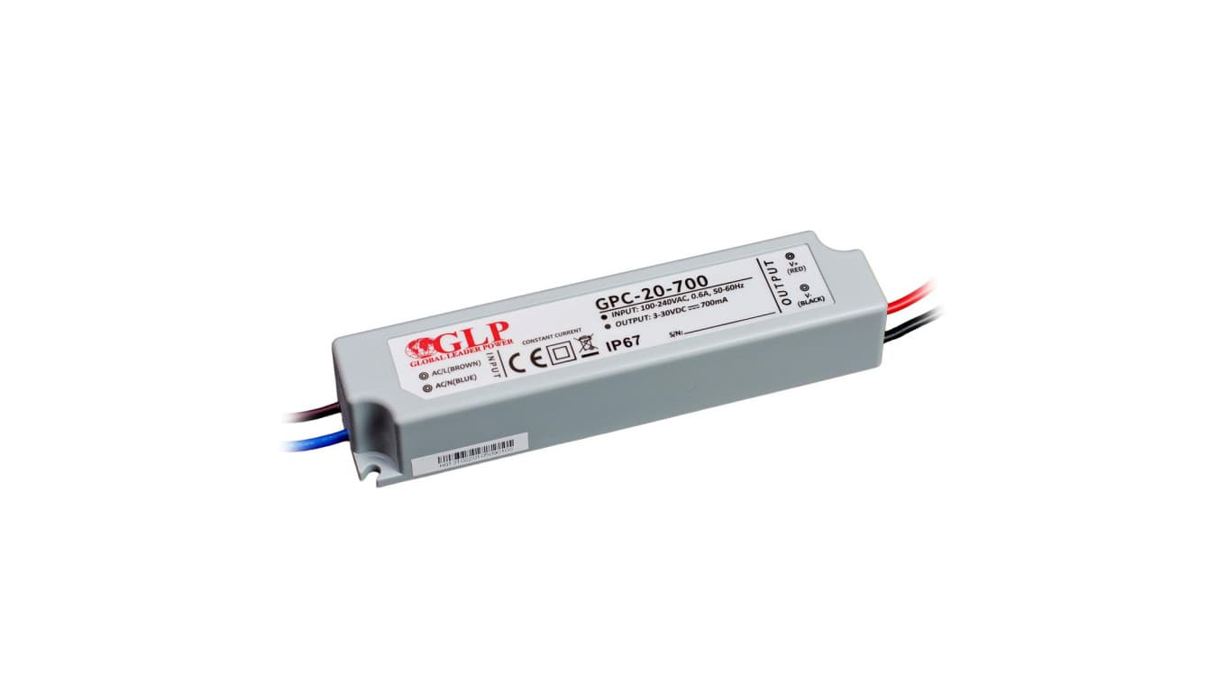 

Zasilacz GPC-20-700 9-30V 700mA 19,6W stałoprądowy ip67