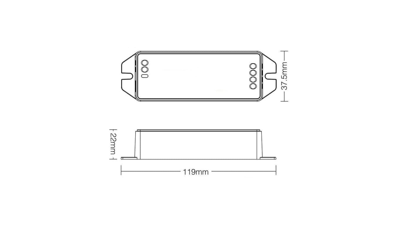 

Kontroler led RGB strefowy 10A 120W 12V RF 2,4ghz MI-Light FUT037