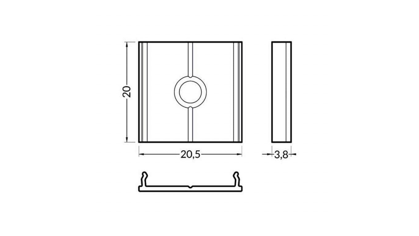 

Uchwyt T 1szt srebrny do surface14 corner14 groove14