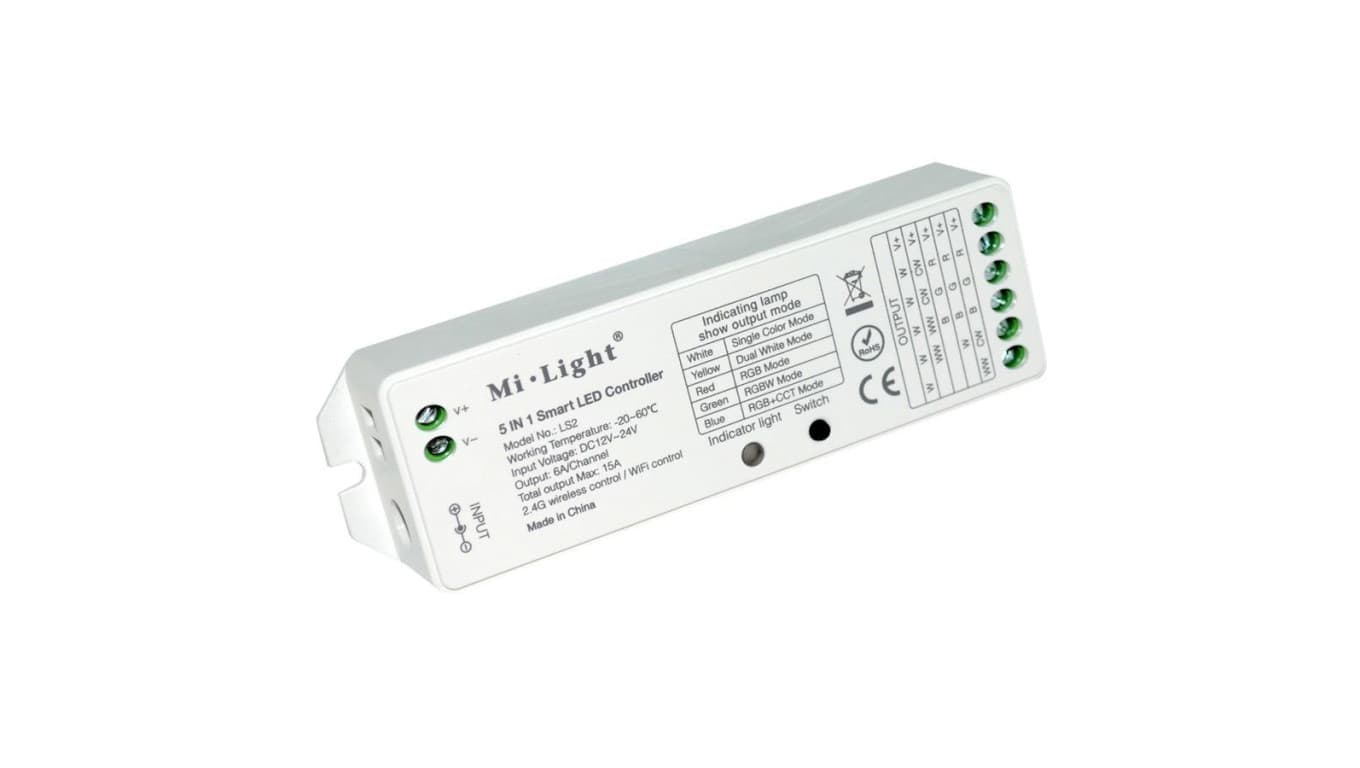 

Kontroler led RGBWW RF 5-in-1 8 strefowy 2,4ghz MI-Light RGB + CW-WW RGB+CCT