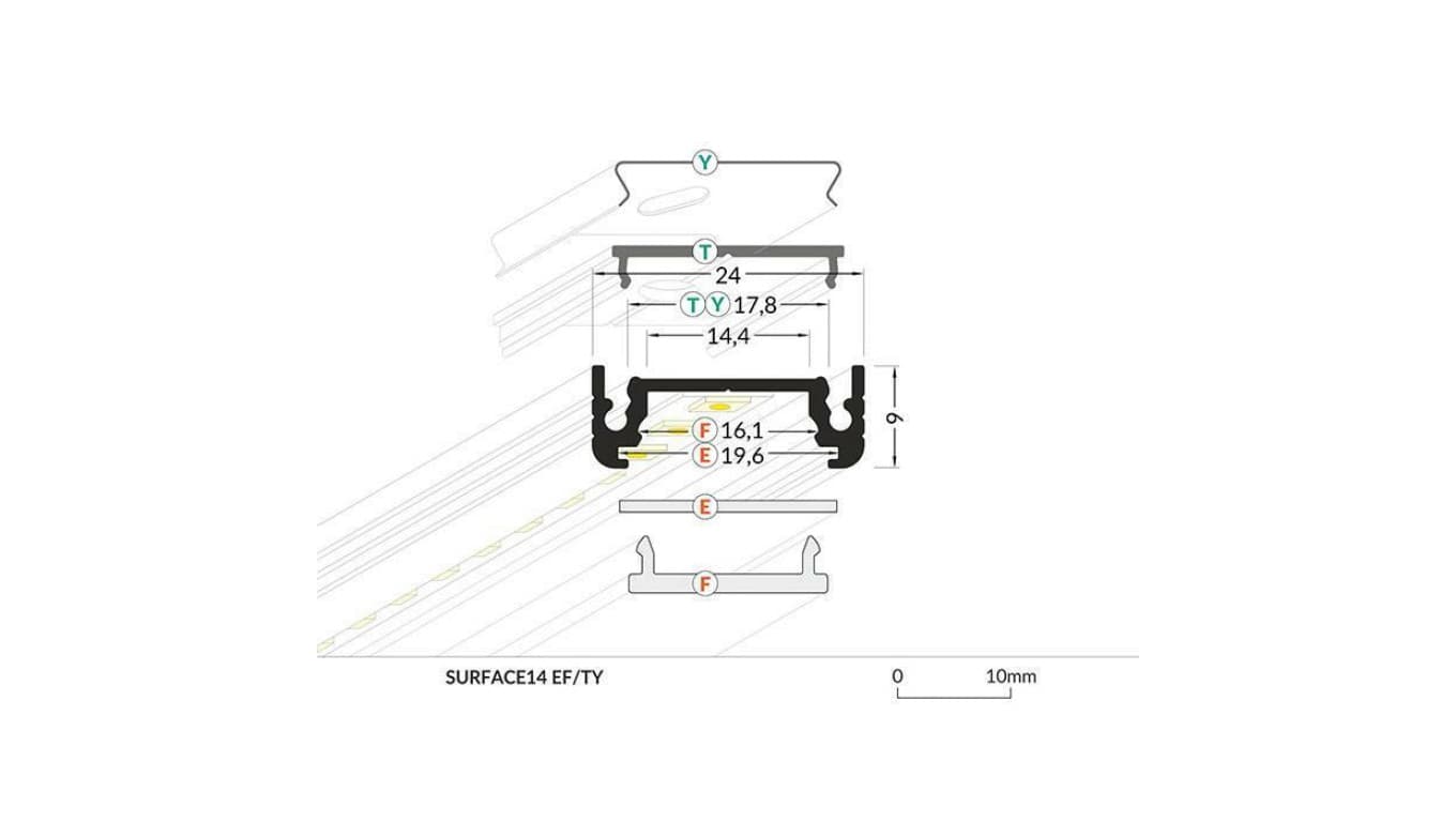 

Profil Surface14 1m anodowany
