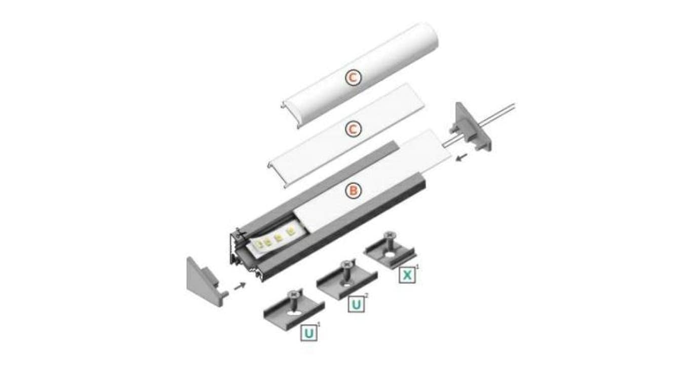 

Profil led Corner10 2m kątowy anodowany narożny