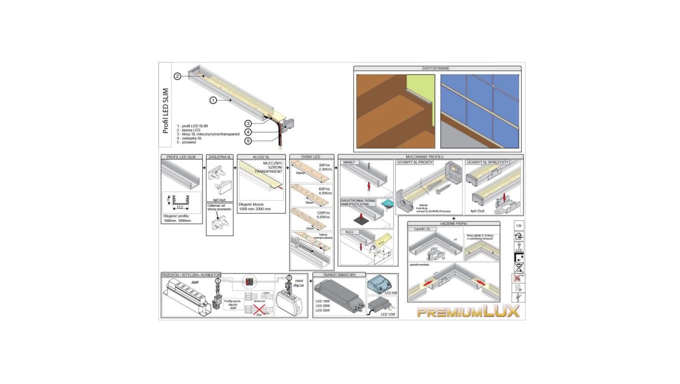 

Profil SLIM8 1m surowy aluminiowy led