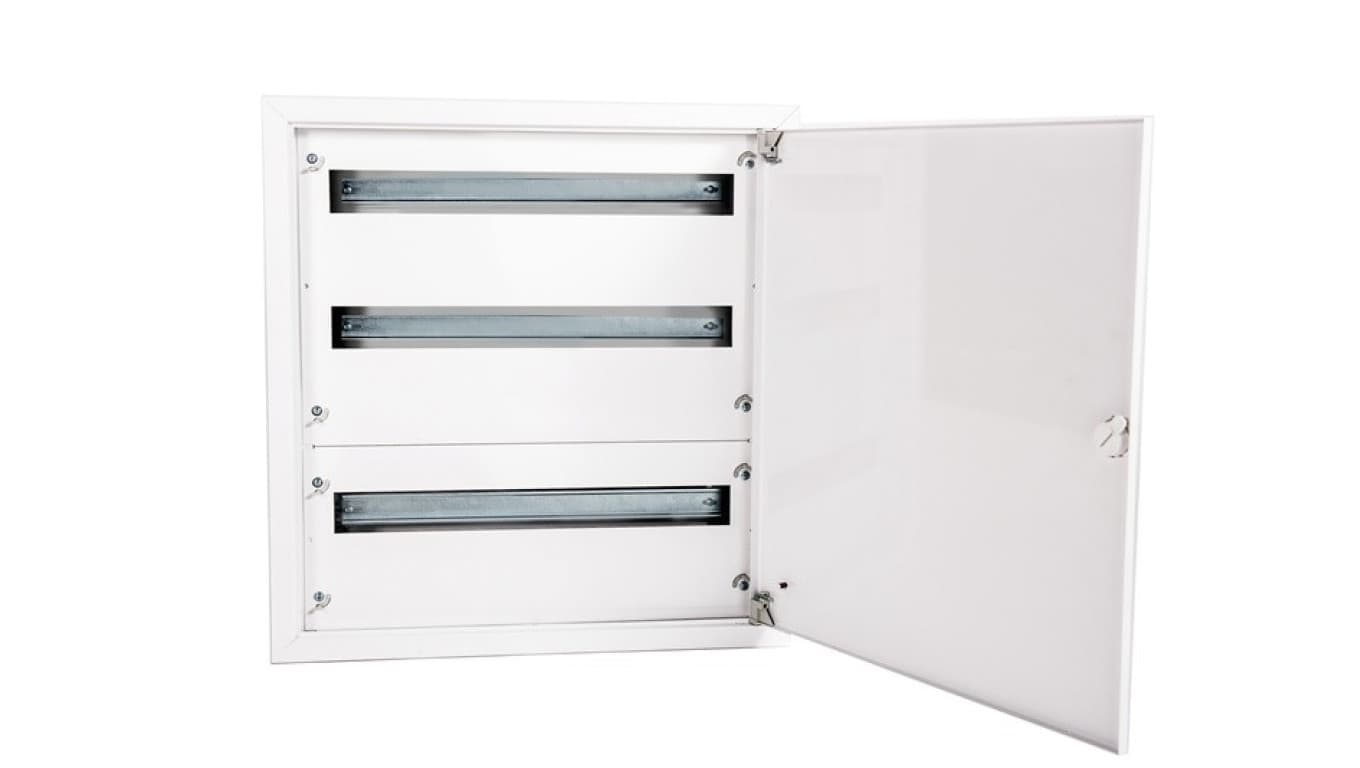 

Rozdzielnica modułowa 3x24 natynkowa IP40 zamek RAL9003 reg ramka z drzwiami A-RZ50