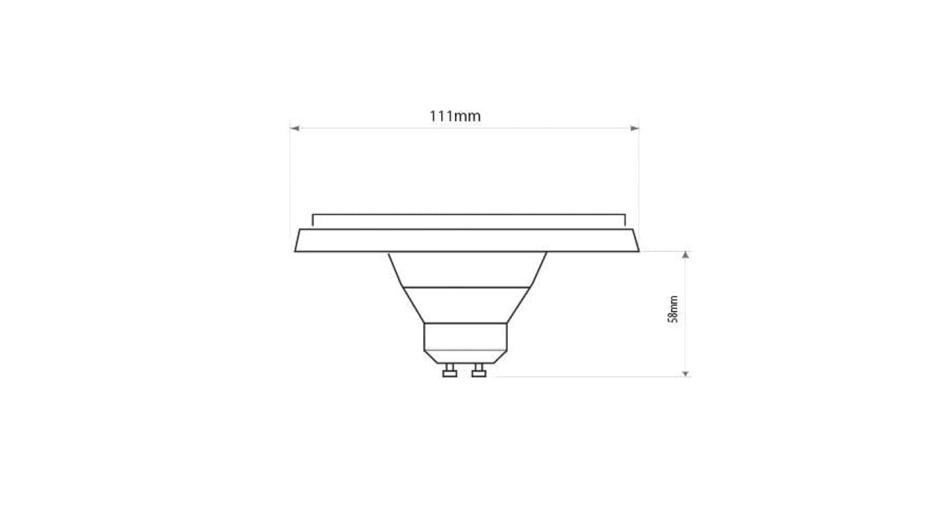 

Żarówka ES111 gu10 15 led 8,9W B/NW 30s neutralna biała AR111 czarna obudowa