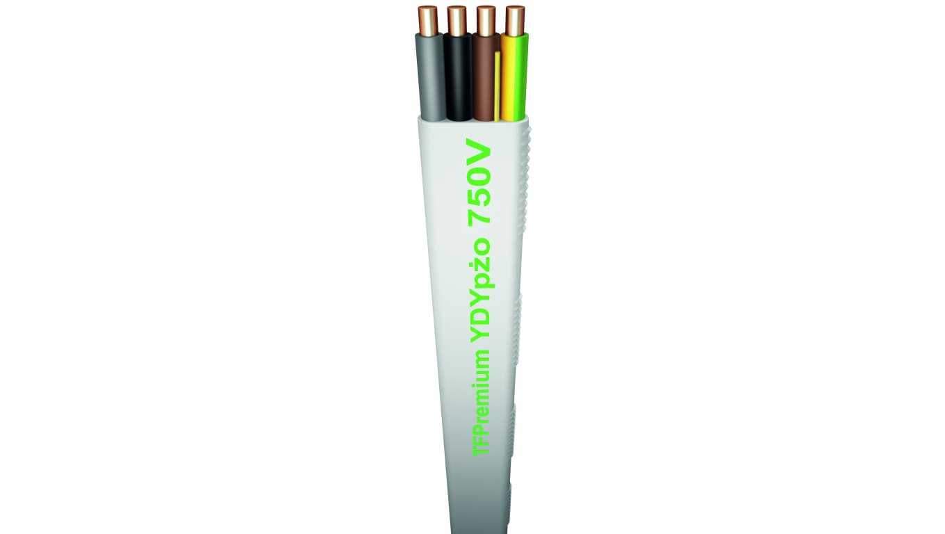 

Przewód YDYp 4x1,5 żo 450/750V TFPREMIUM G-139637 /100m/