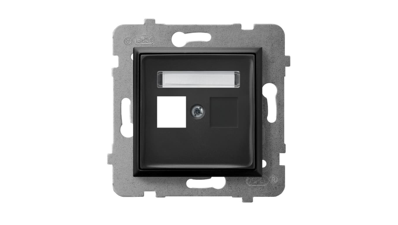 

ARIA Obudowa gniazda pojedynczego typu Keystone prosta czarny metalik GPK-1U/p/33