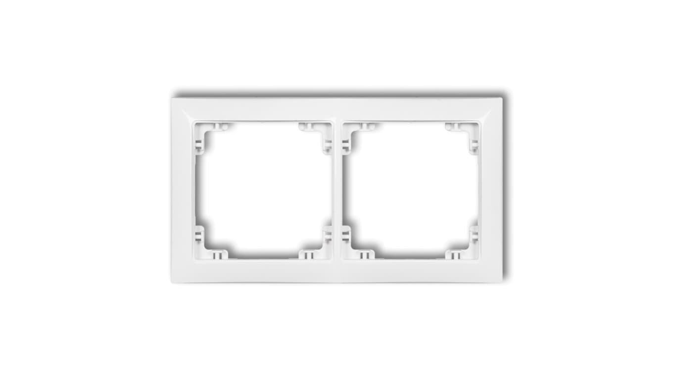 

DECO Ramka uniwersalna podwójna z tworzywa DECO Soft biały DRSO-2