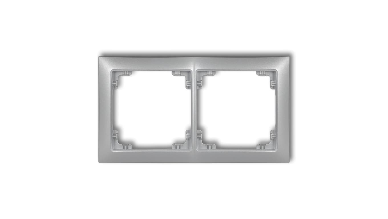 

DECO Ramka uniwersalna podwójna z tworzywa DECO Soft srebrny metalik 7DRSO-2
