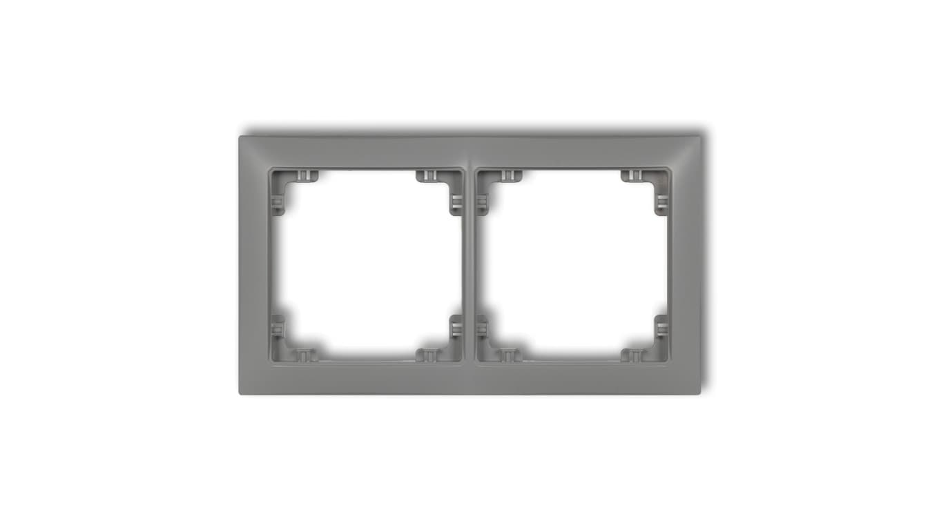 

DECO Ramka uniwersalna podwójna z tworzywa DECO Soft szary mat 27DRSO-2