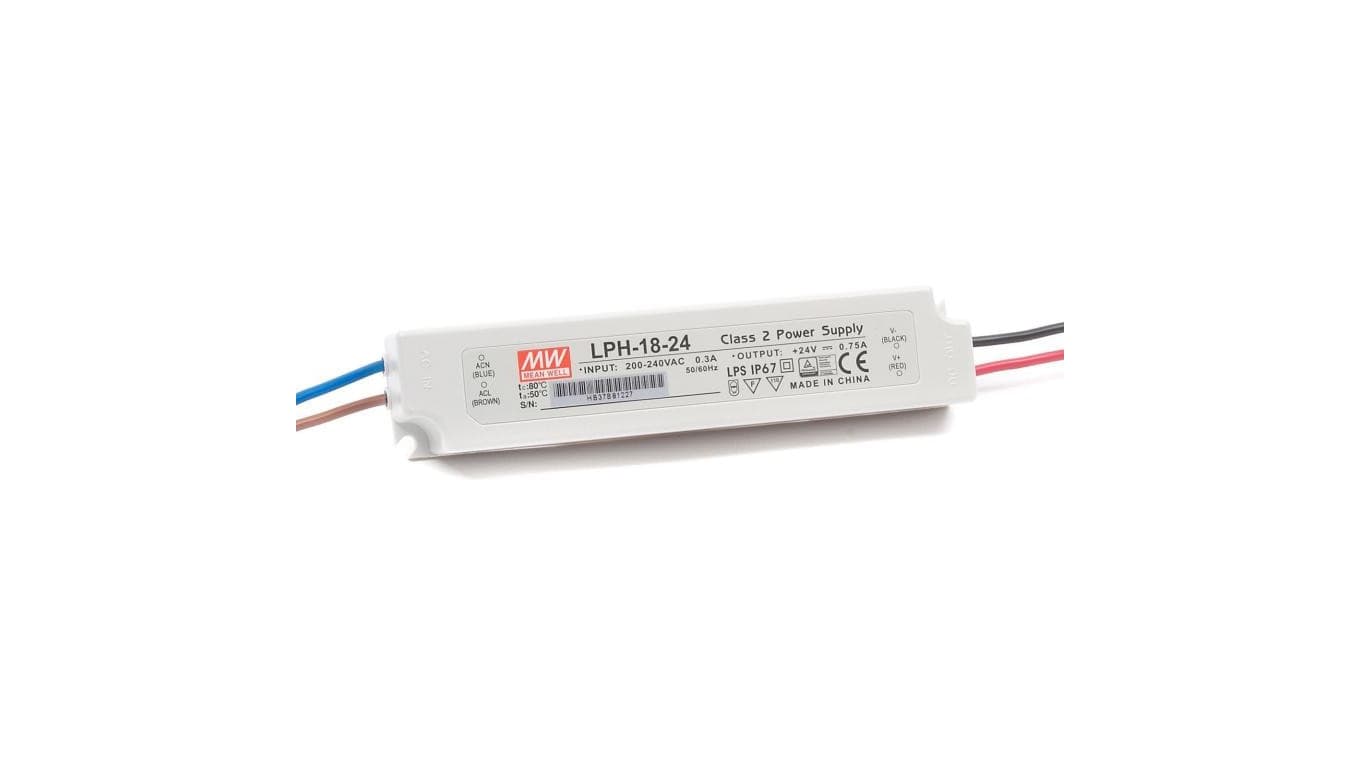 

Zasilacz Mean Well LPH-18-24 18W ip67 24VDC