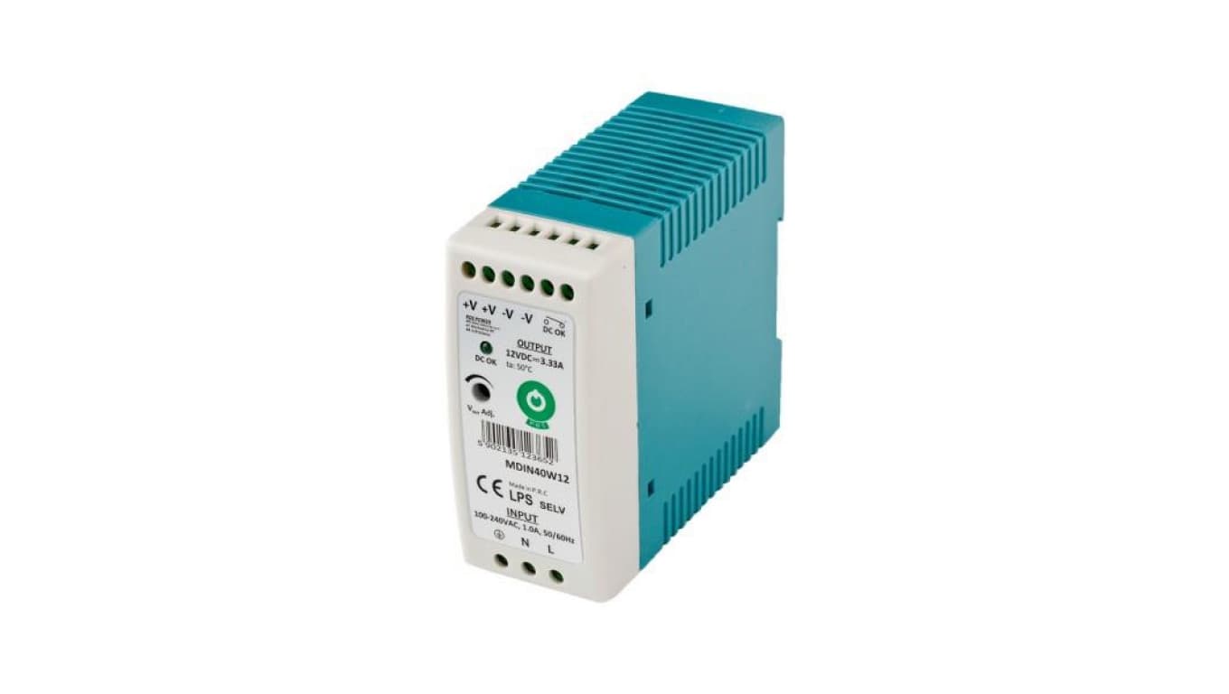 

Zasilacz POS na szynę DIN 40W 12V DC 3,33A MDIN40W12