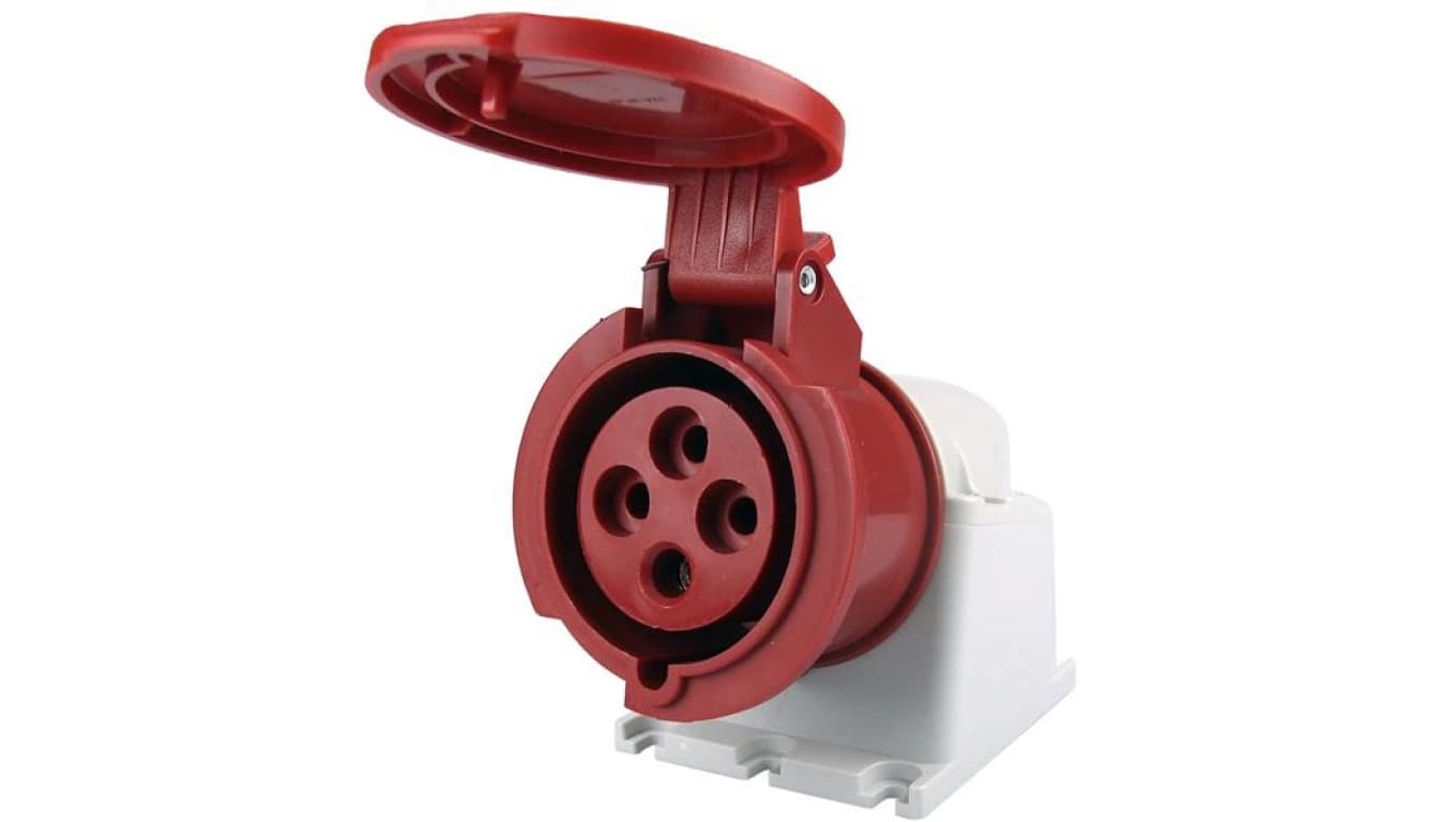 

Gniazdo stałe 32A 4P 400V czerwone IP44 ECO SpeedPRO 23396
