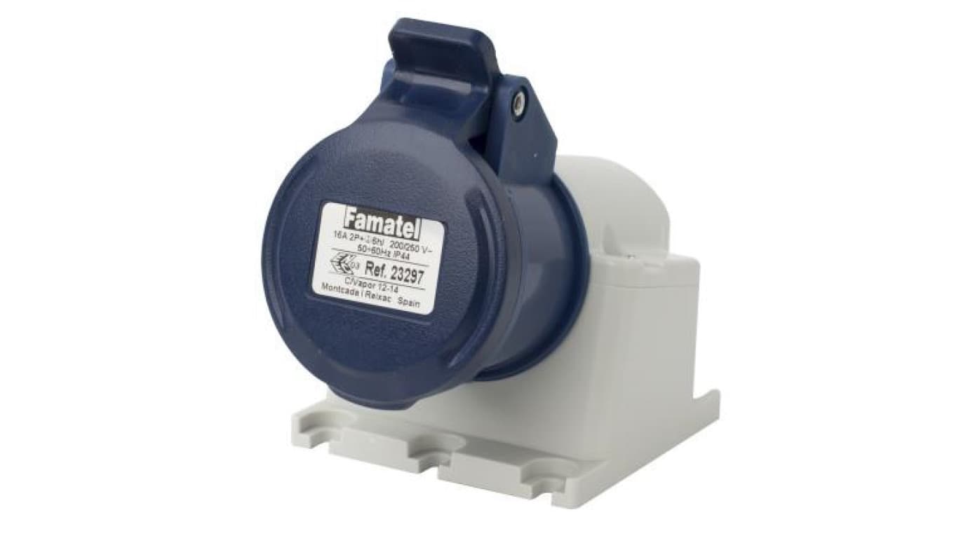 

Gniazdo stałe 16A 3P 230V niebieskie IP44 ECO SpeedPRO 23297