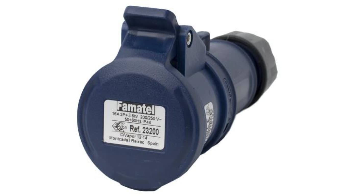 

Gniazdo przenośne 16A 3P 230V niebieskie IP44 TOP SpeedPRO 23200