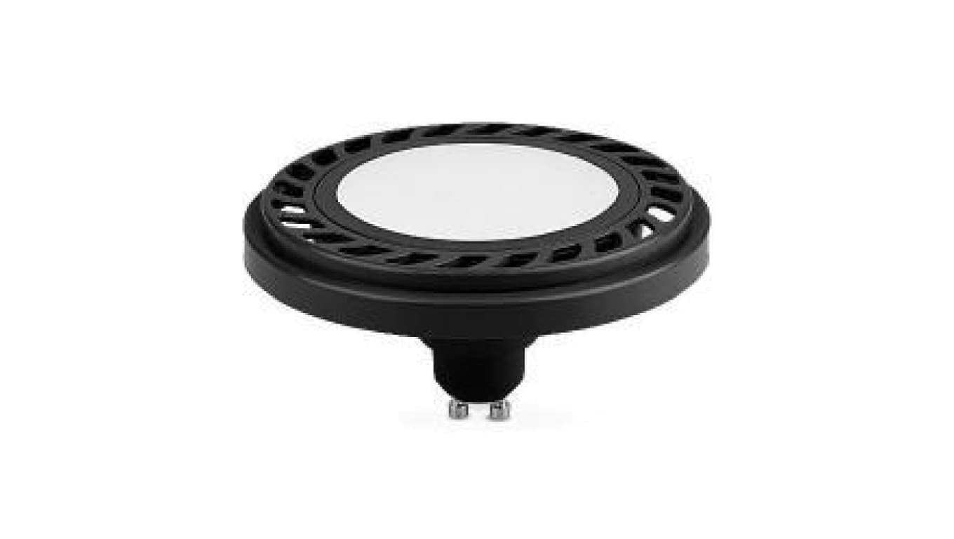 

Żarówka ES111 gu10 led 9W WW Ściemnialna ciepła biała AR111 czarna obudowa B/WW