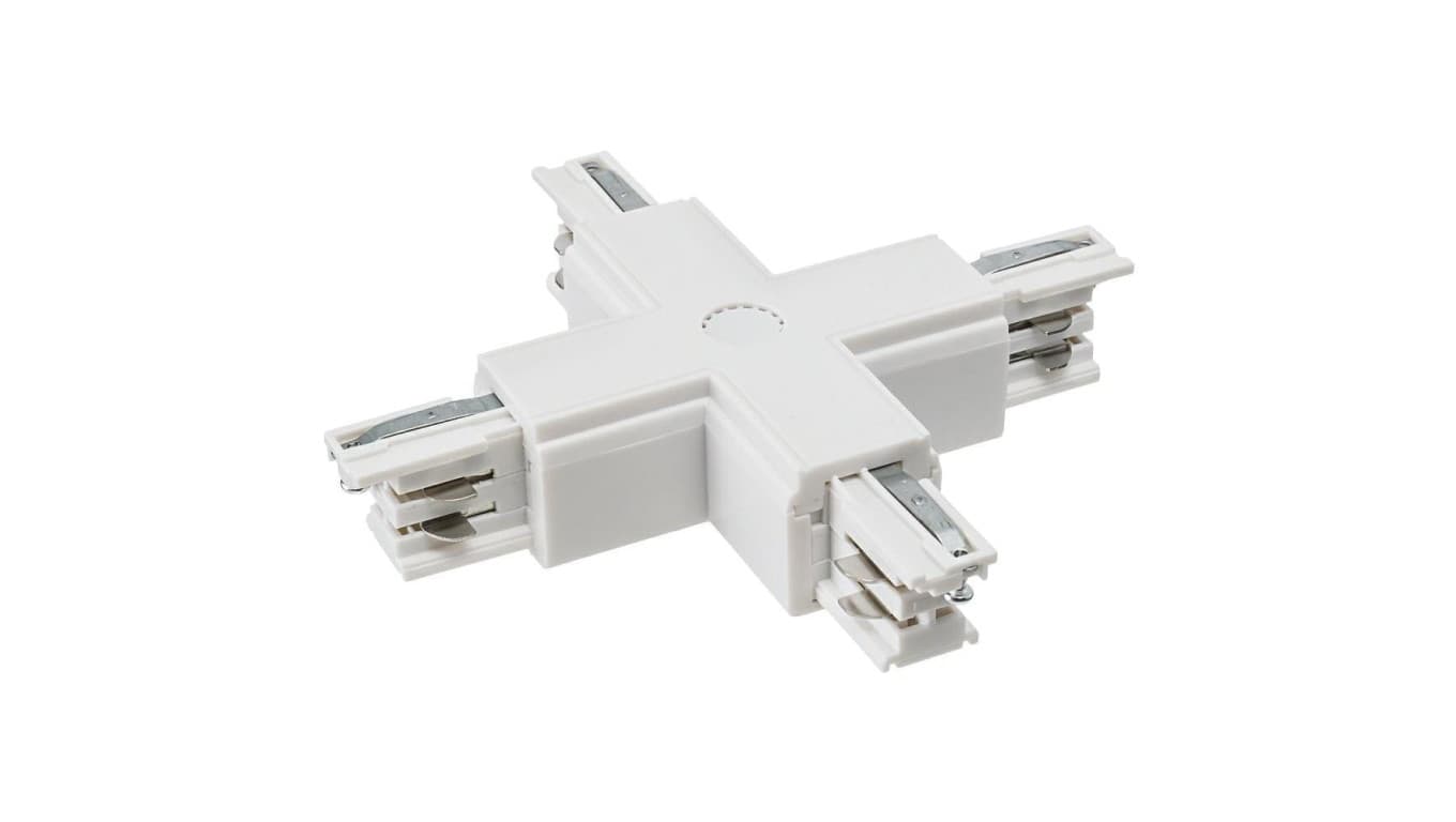 

Konektor czwórnik LUXSYSTEM-3F white biały CreeLamp krzyżak lewy