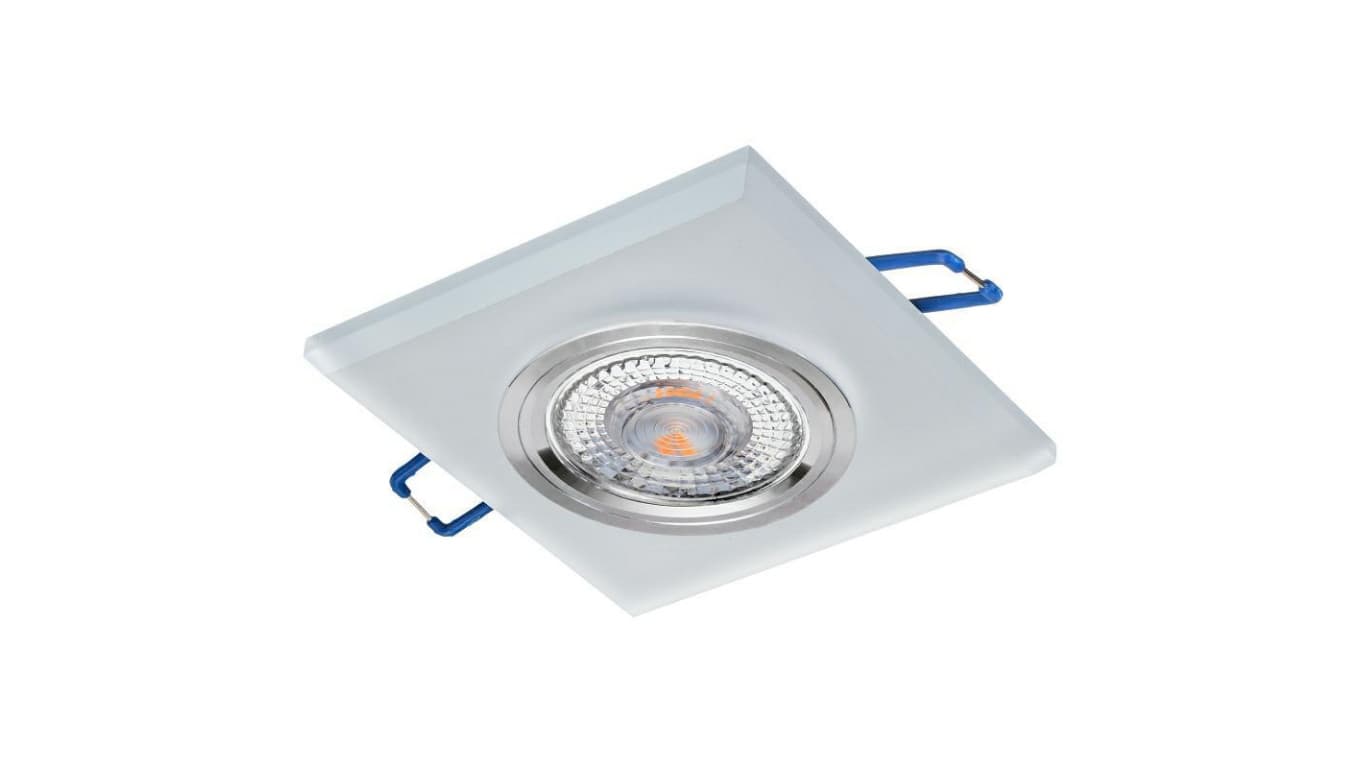 

Oprawa szklana GLASSO-K-F kwadrat frost / szron 90x8 halogenowa wpuszczana