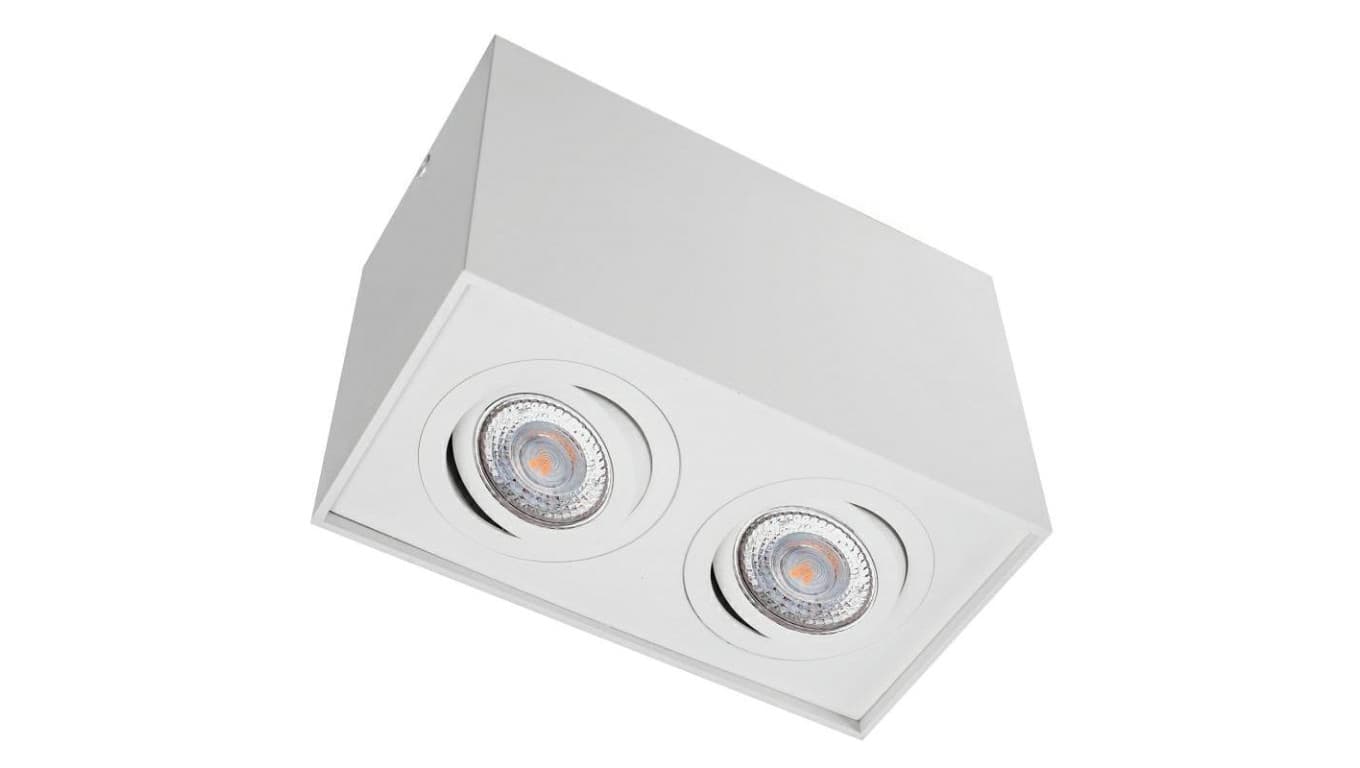 

Oprawa sufitowa natynkowa INDI-2 Gu10 230V sand white / biała piaskowana 180x97x124