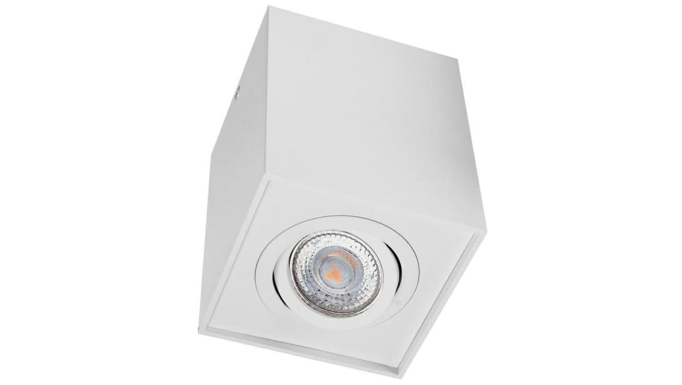 

Oprawa sufitowa natynkowa INDI Gu10 230V sand white / biała piaskowana 97x97x124