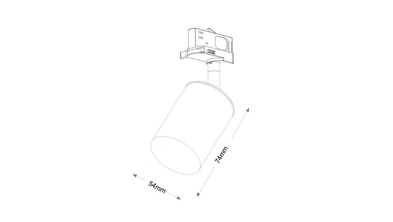 

Lampa oprawa SIENA Track 1xgu10 czarna ze srebrnym przegubem LUXsystem-1F (na szynę jednofazową)