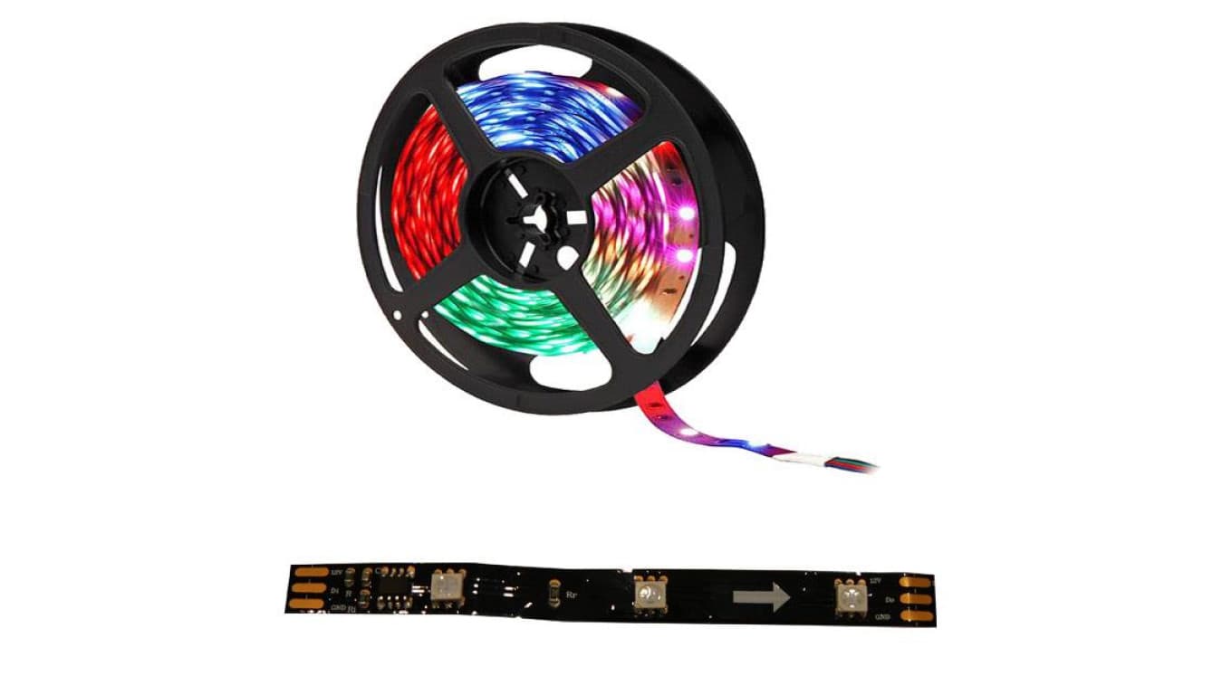 

Taśma 12VDC RGB 30 led smd 5050 IC IP20 cyfrowa 50 pikseli na 5m WS2811