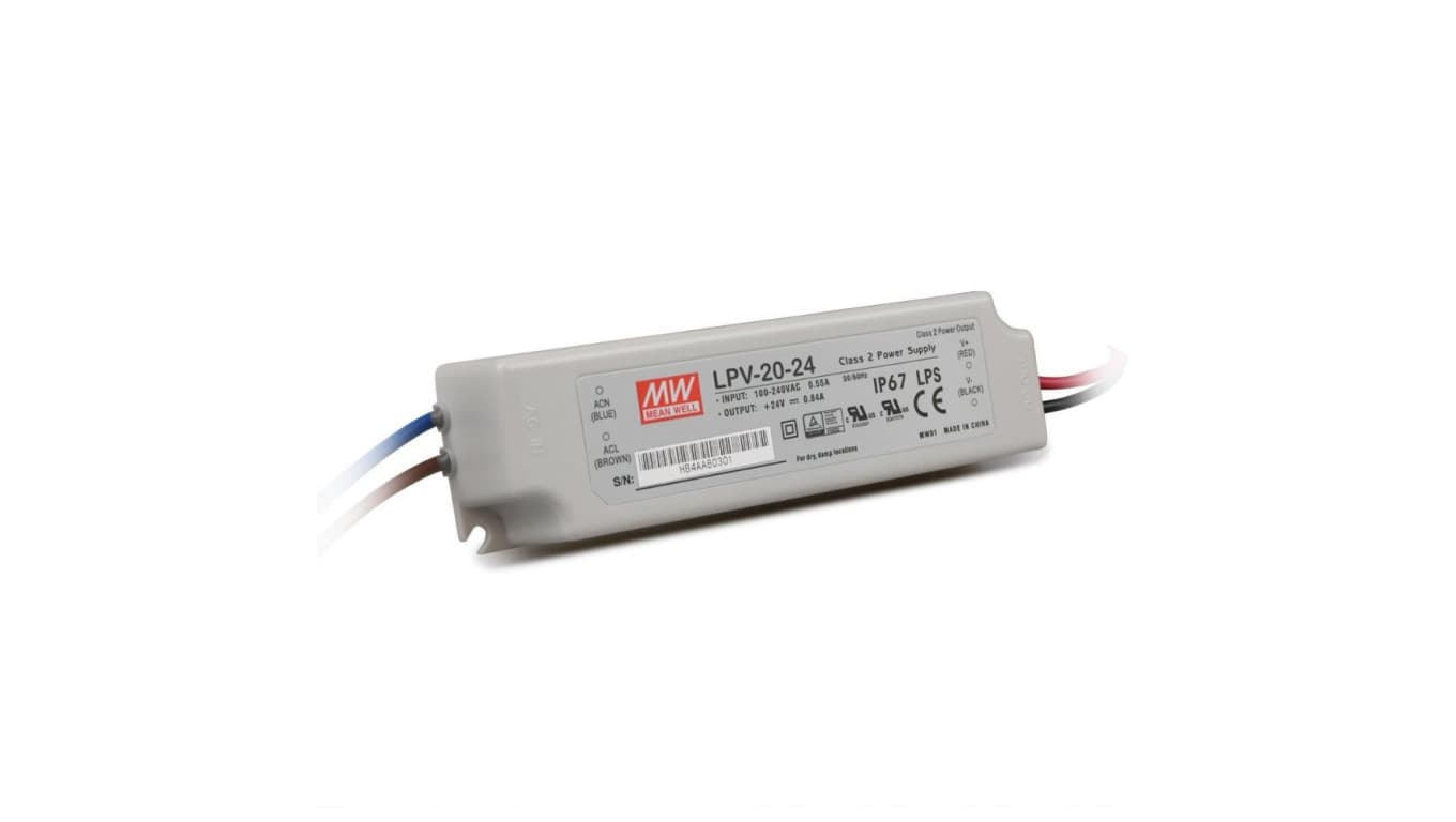 

Zasilacz Mean Well LPV-20-24 20W 24V LED ip67 20W