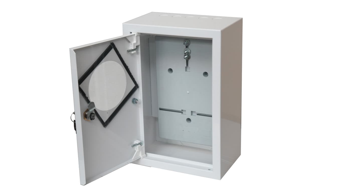 

Rozdzielnica natynkowa licznikowa 1x1F na licznik elektroniczny zamek okienko RAL 9003 A-RZ18E