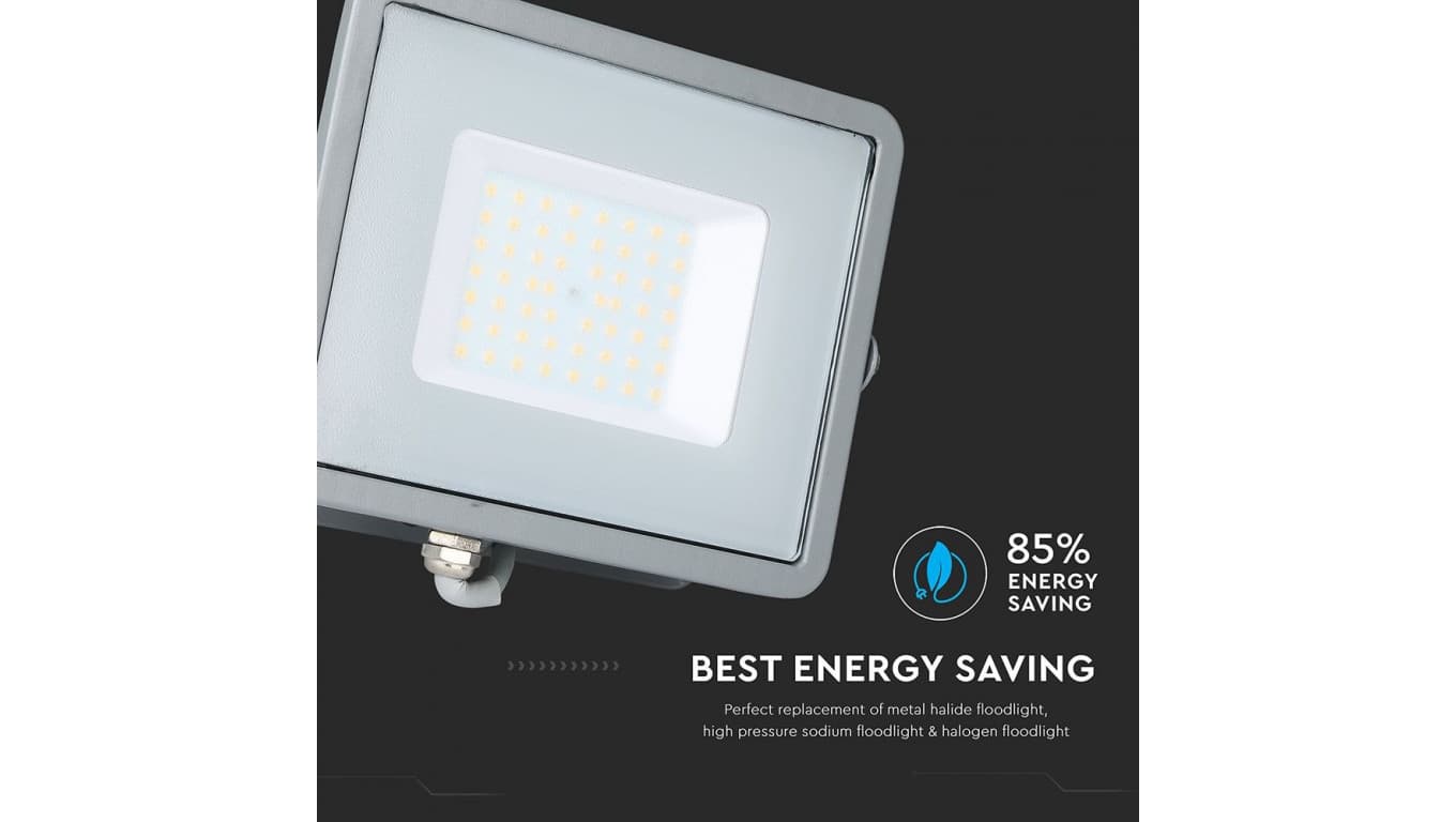 

Projektor LED 50W 4000lm 6400K Dioda SAMSUNG Szary IP65 465