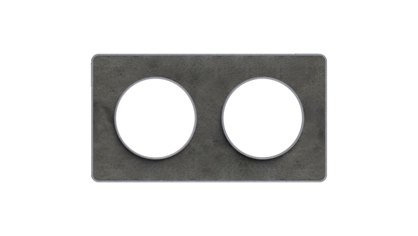 

Odace touch Ramka podwójna aluminium ardoise stone S53P804V