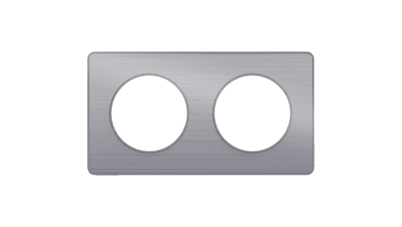 

Odace touch Ramka podwójna aluminium inox S53P804J
