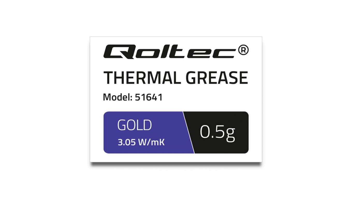 

Qoltec Pasta termoprzewodząca 3.05 W/m-K | 0.5g | Złota (0NC)