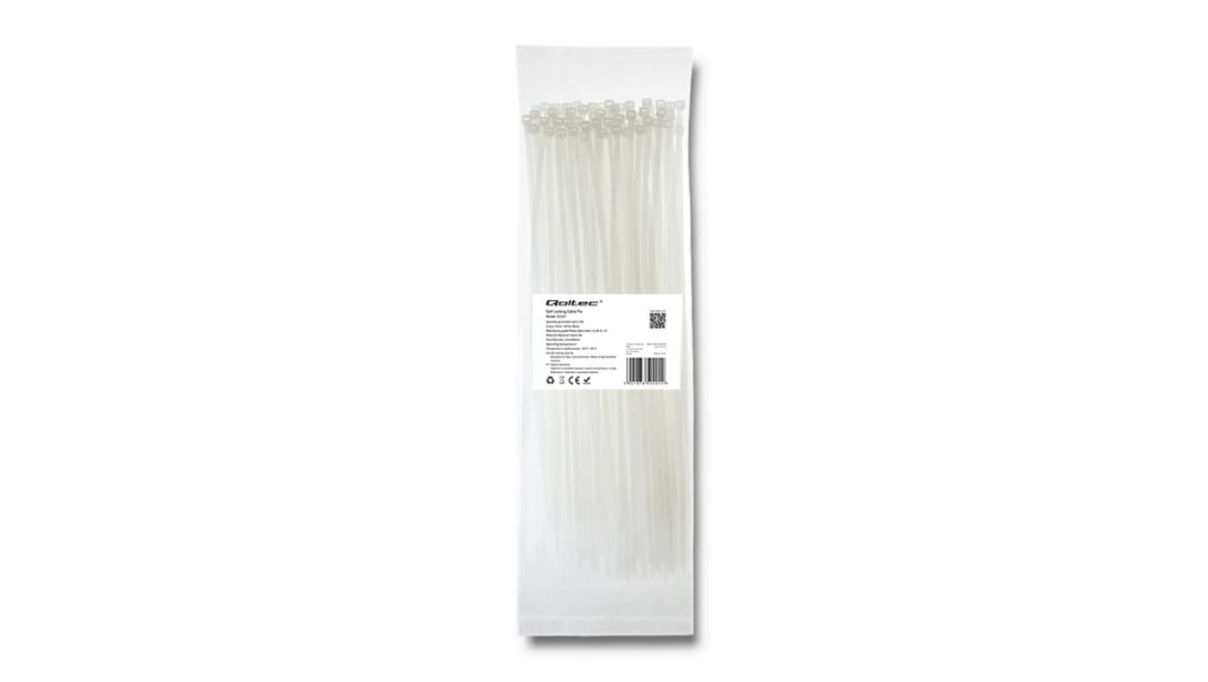 

Qoltec Opaska zaciskowa | 3.6*300mm | Nylon UV | Biała (0NC)