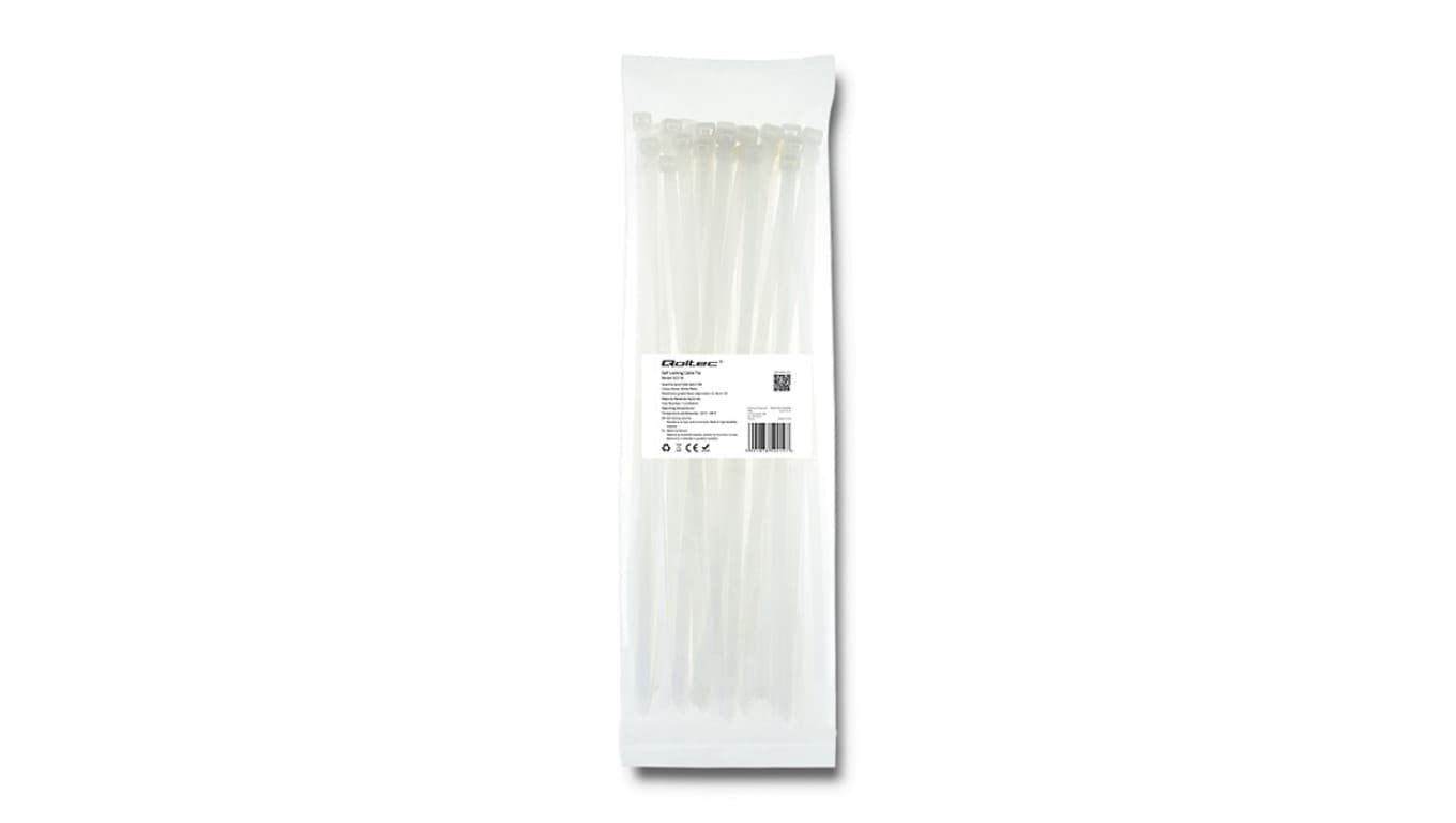 

Qoltec Opaska zaciskowa | 7.2*350mm | Nylon UV | Biała (0NC)