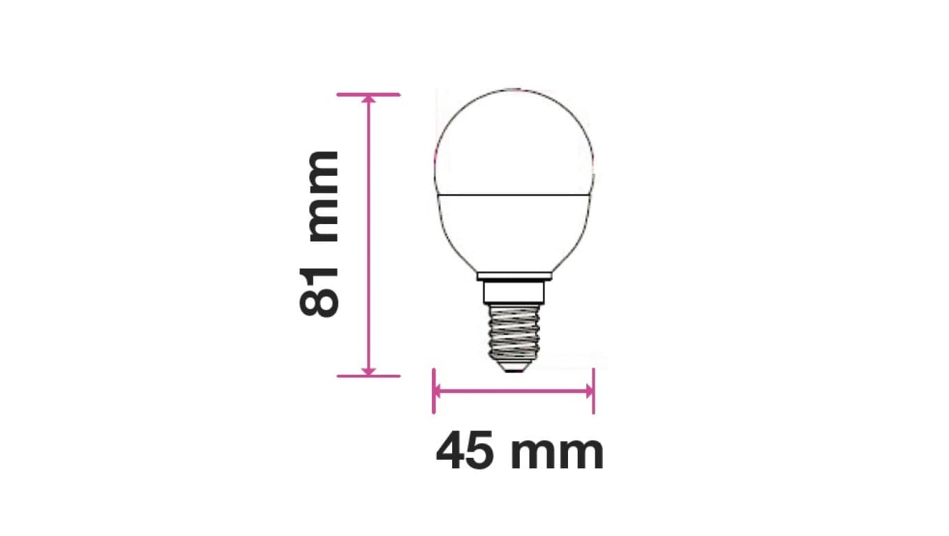 

Żarówka LED VT-1880 5.5W E14 P45 4000K 470lm A+ 180st. 42511