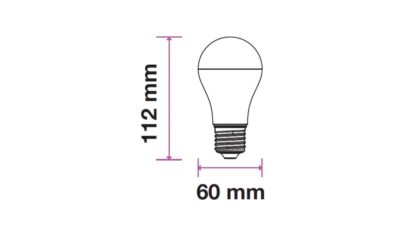

Żarówka LED VT-2099 9W E27 A60 6400K 806lm A+ 200st. 7262