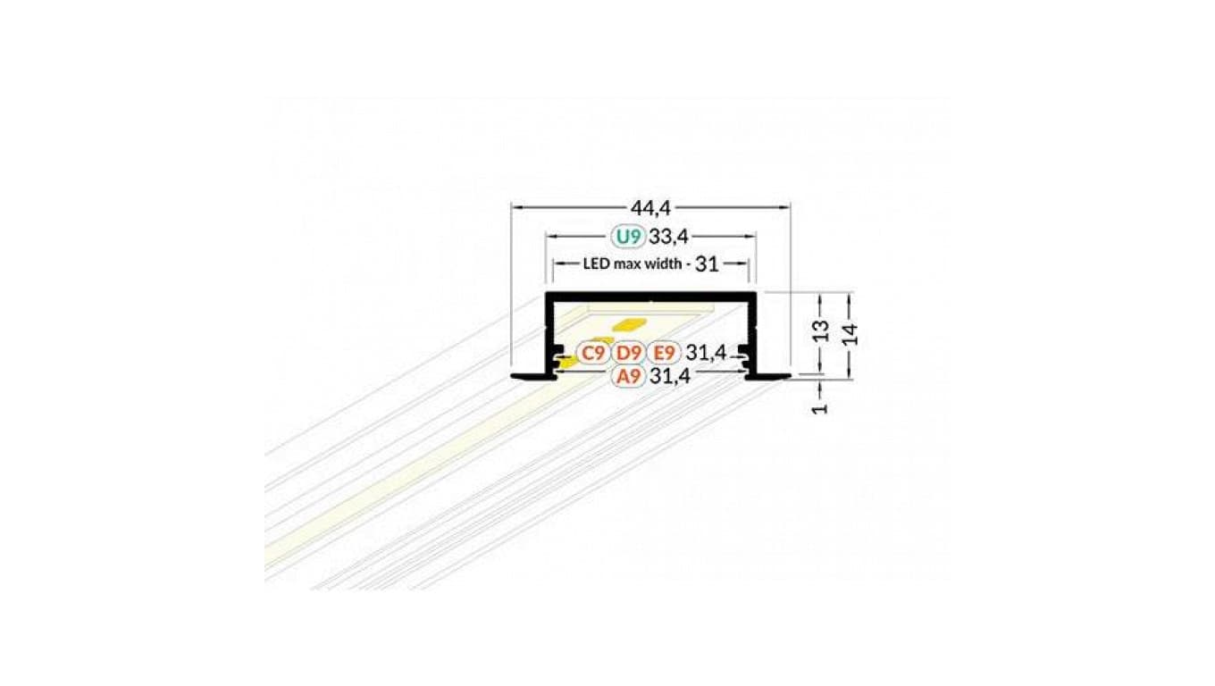 

Profil Vario30-06 ACDE-9 anodowany 2 MB srebrny aluminiowy