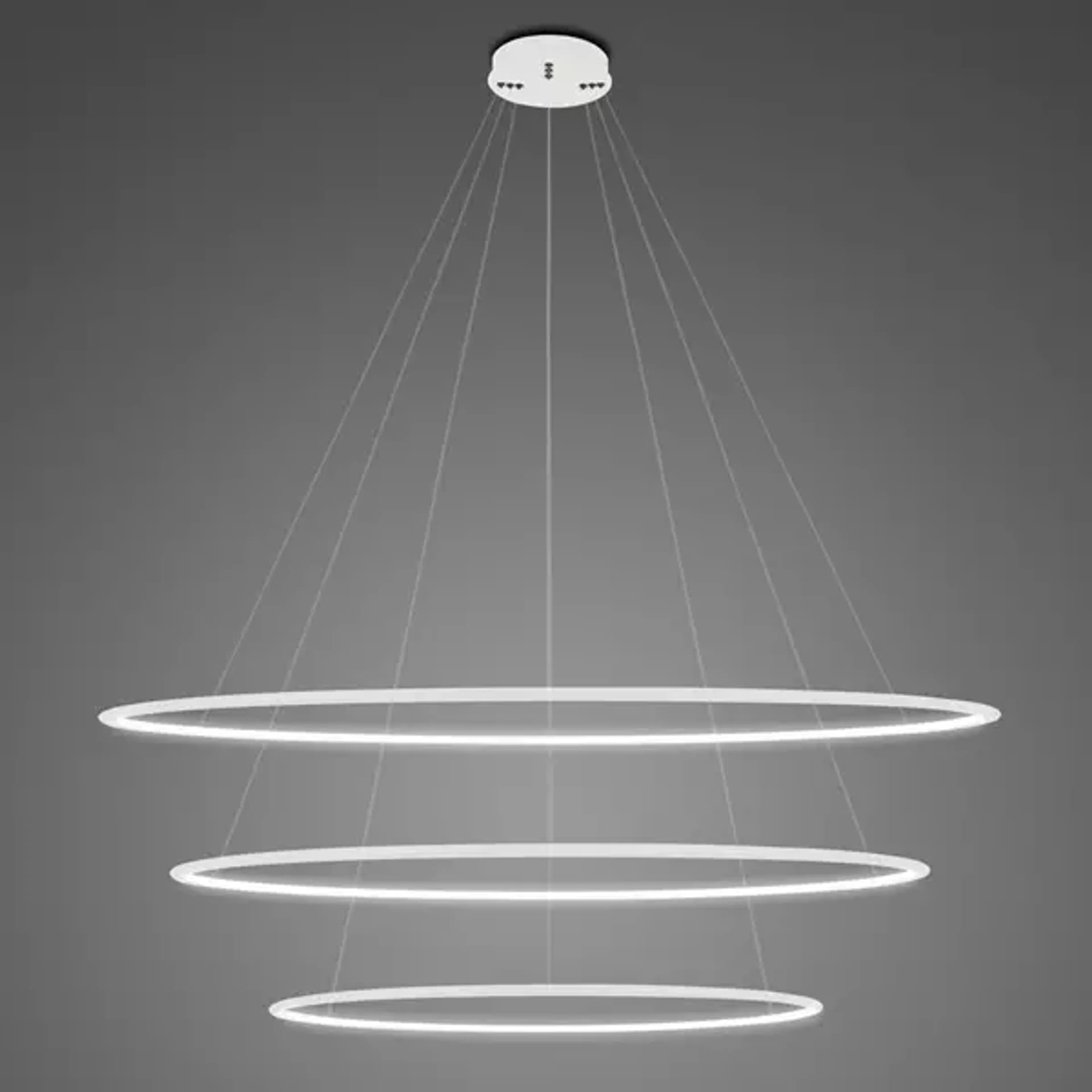 

Lampa wisząca Ledowe Okręgi No.3 Φ120 cm in 4k biała Altavola Design (Barwa światła barwa dzienna, Kierunek padania światła do wewnątrz, Kolor Biały, Możliwość ściemniania nie)
