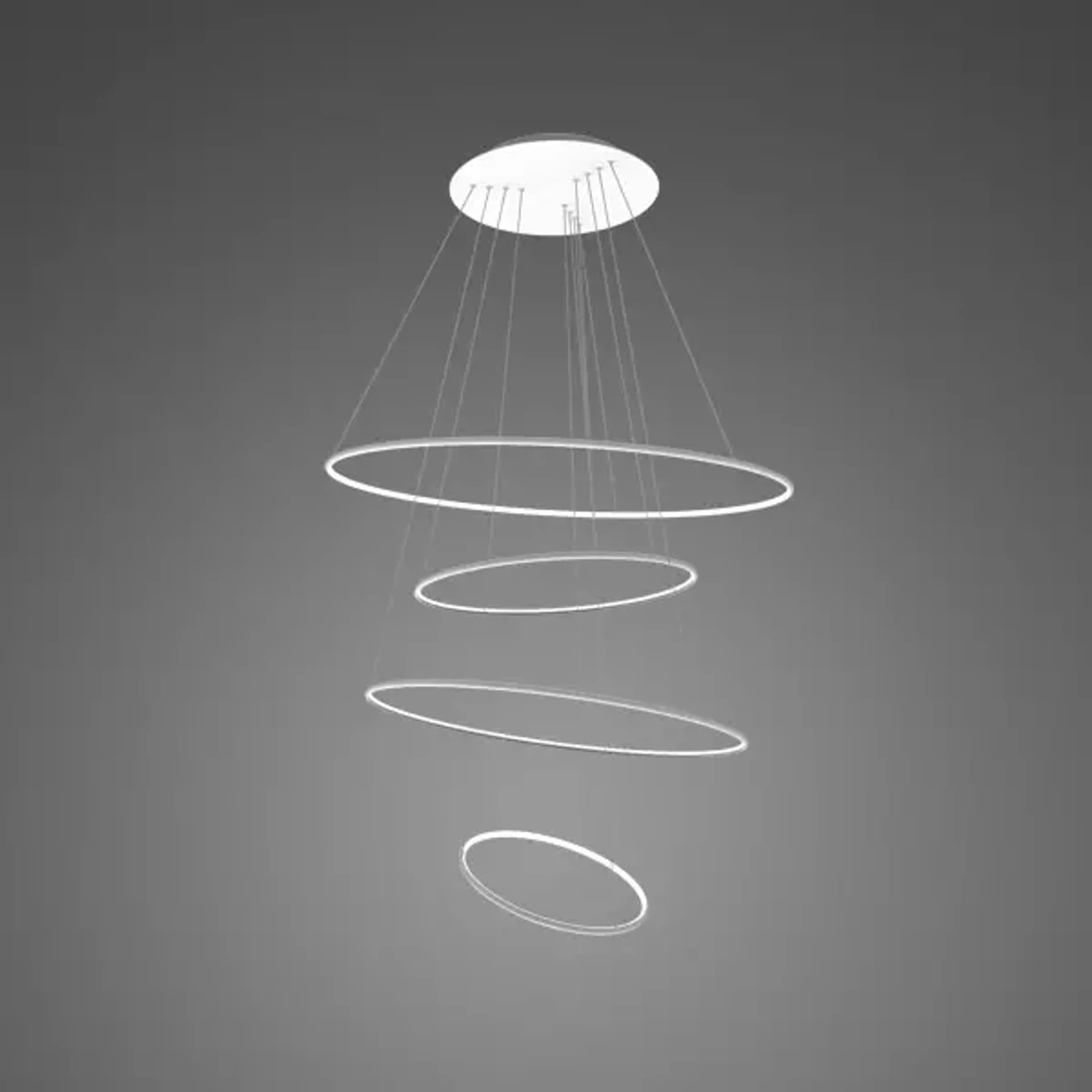 

Lampa wisząca Ledowe okręgi No.4 Φ100 cm 3k biała ściemnialna Altavola Design (Barwa światła delikatnie ciepła, Kierunek padania światła do wewnątrz, Kolor Biały, Możliwość ściemniania tak)