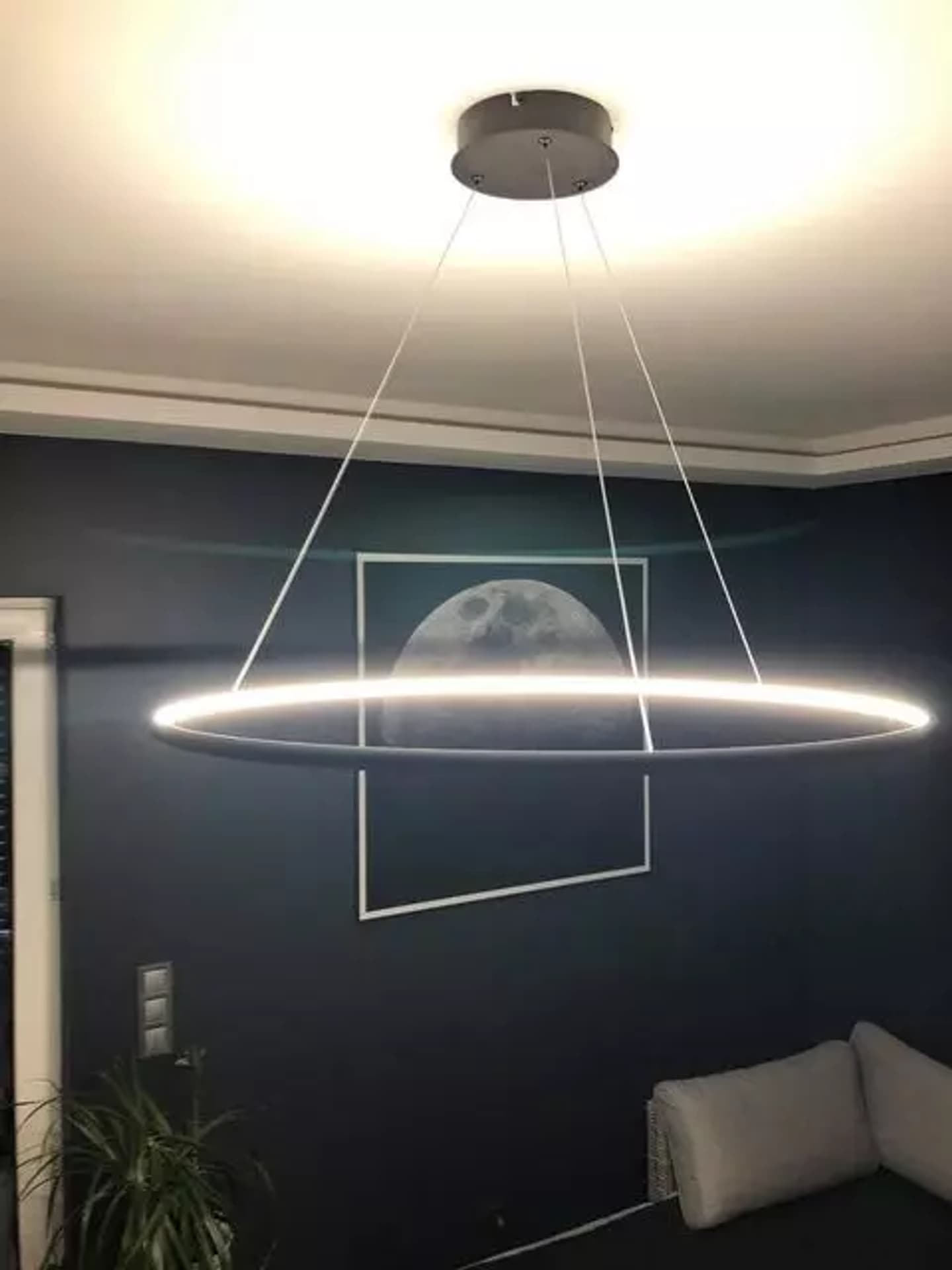

Lampa wisząca Ledowe Okręgi No.1 Φ60 cm in 3k czarna Altavola Design (Barwa światła delikatnie ciepła, Kierunek padania światła do wewnątrz, Kolor Czarny, Możliwość ściemniania nie)
