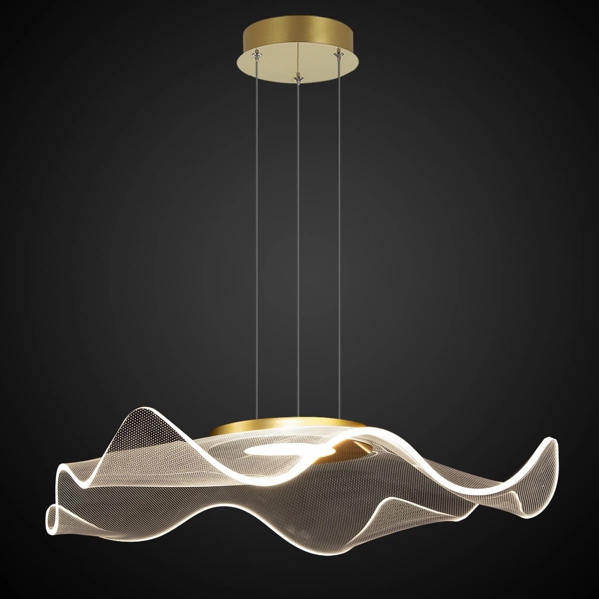 

Lampa wisząca Velo No. 2 złota Altavola Design (Barwa światła delikatnie ciepła, Kolor satynowe złoto, Możliwość ściemniania nie)