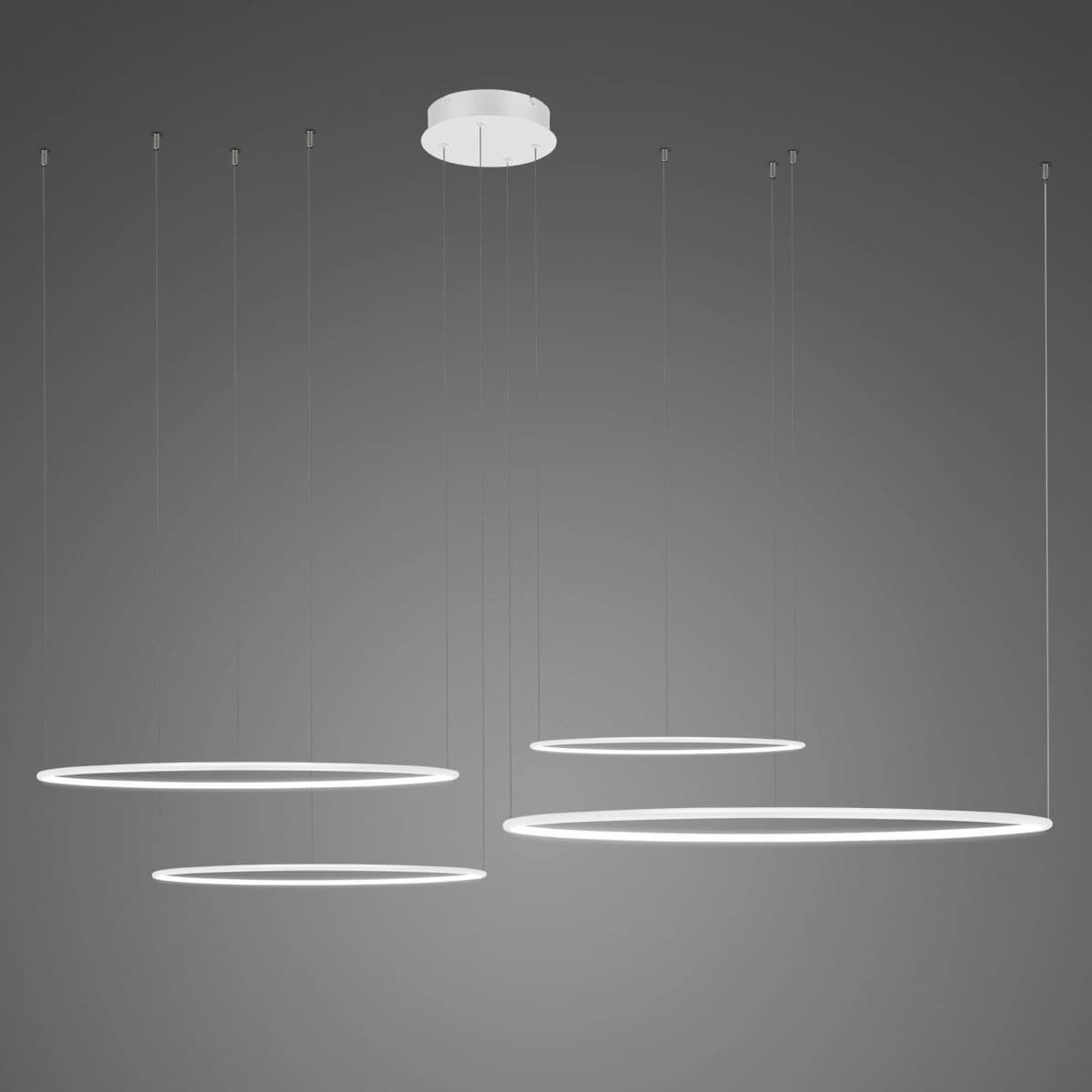 

Lampa wisząca Ledowe Okręgi No.4 CO4 Φ100 cm in 4k biała Altavola Design (Barwa światła delikatnie ciepła, Kolor Biały, Możliwość ściemniania nie)