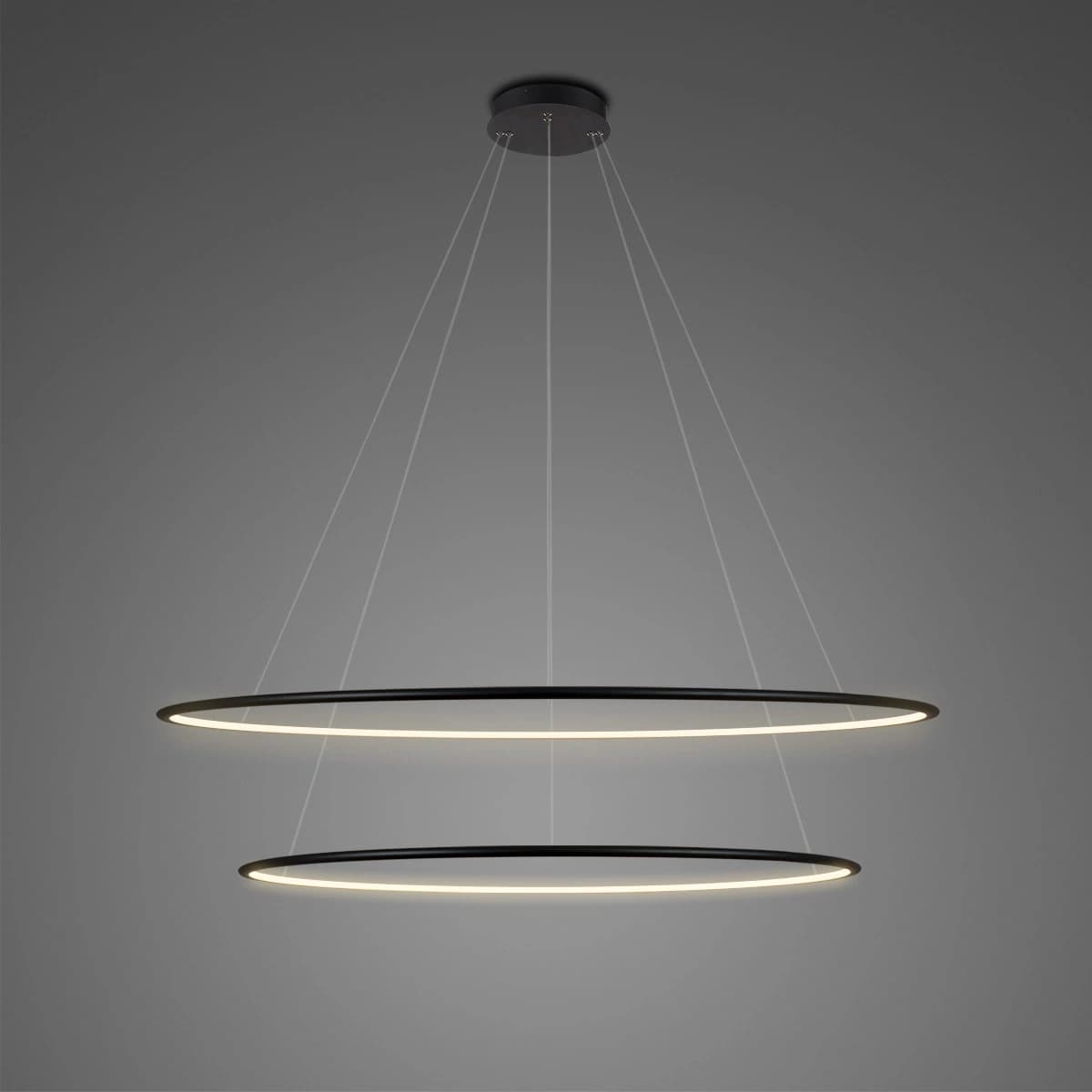 

Lampa wisząca Ledowe Okręgi No. 2 Φ100 cm in 4k czarna ściemnialna Altavola Design (Barwa światła barwa dzienna, Kierunek padania światła do wewnątrz, Kolor Czarny, Możliwość ściemniania tak)