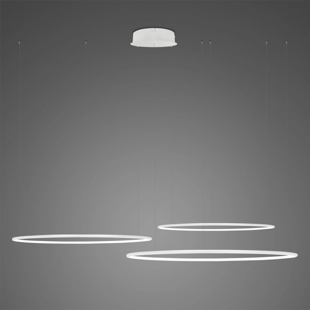 

Lampa wisząca Ledowe Okręgi No.3 Φ100 cm in 3k biała Altavola Design (Barwa światła delikatnie ciepła, Kolor Biały, Możliwość ściemniania nie)