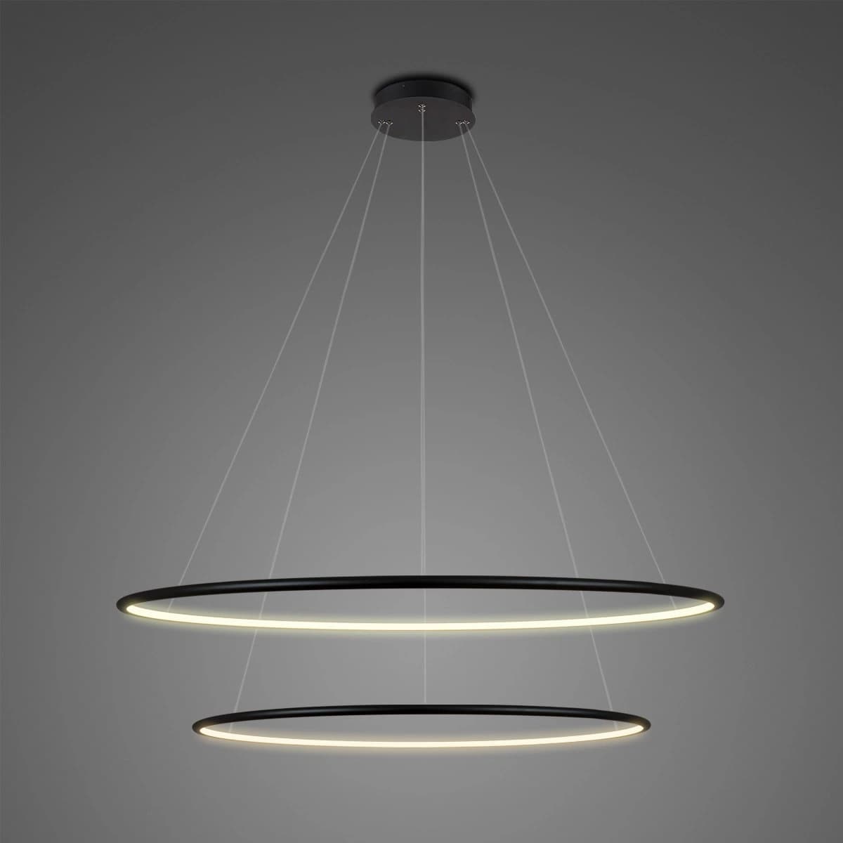 

Altavola Design: Lampa Ledowe Okręgi No. 2 czarna Φ80 cm in 3k ściemnialna (Barwa światła delikatnie ciepła, Kierunek padania światła do wewnątrz, Kolor Czarny, Możliwość ściemniania tak)