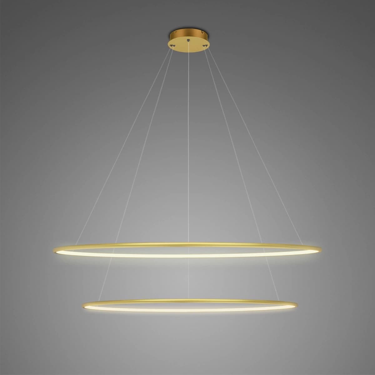 

Altavola Design: Lampa Ledowe Okręgi No. 2 Φ100 cm in 3k złota (Barwa światła delikatnie ciepła, Kierunek padania światła do wewnątrz, Kolor Złoty, Możliwość ściemniania nie)