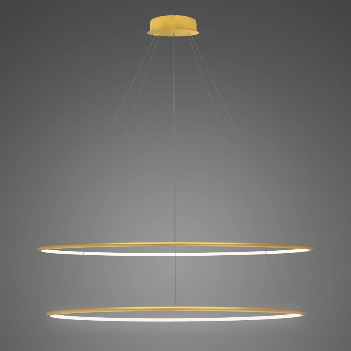 

Altavola Design: Lampa Ledowe Okręgi No. 2 Φ120 cm in 4k złota (Barwa światła barwa dzienna, Kierunek padania światła do wewnątrz, Kolor Złoty, Możliwość ściemniania nie)