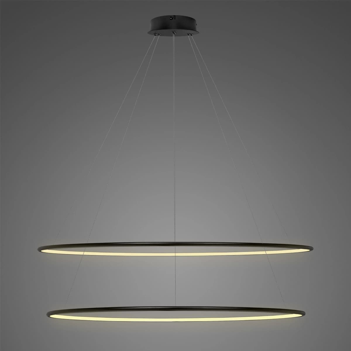 

Lampa Ledowe Okręgi No. 2 Φ120 cm in 3k czarna ściemnialna Altavola Design (Barwa światła delikatnie ciepła, Kierunek padania światła do wewnątrz, Kolor Czarny, Możliwość ściemniania tak)