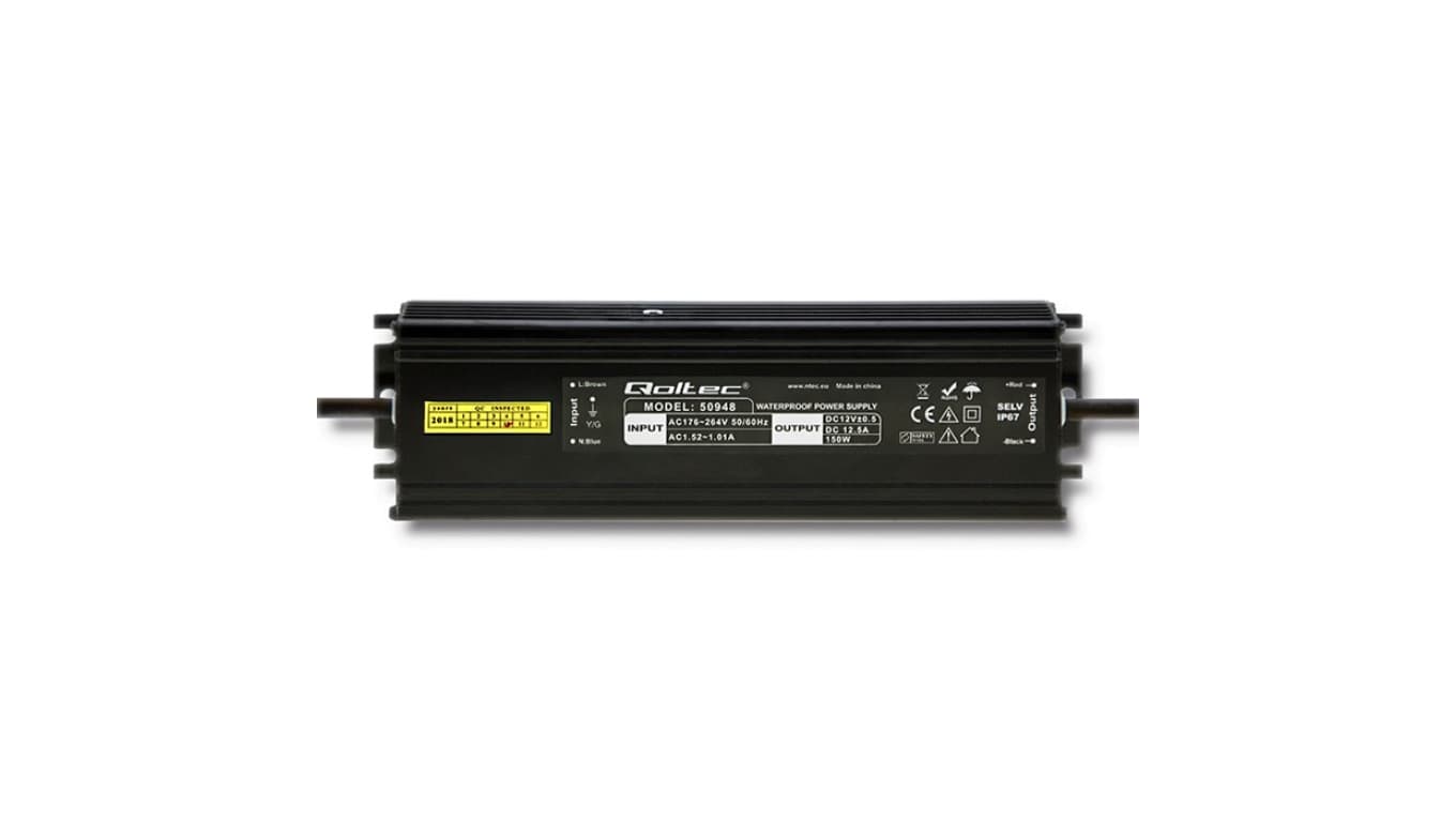

Qoltec Zasilacz impulsowy LED IP67 | 150W | 12V | 12.5A | Wodoodporny (0NC)