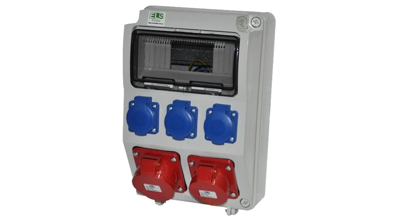 

Zestaw zasilający PRYMA 9D skośna 32A/5P + 16A/5P + 3x230V IP44 E930011530